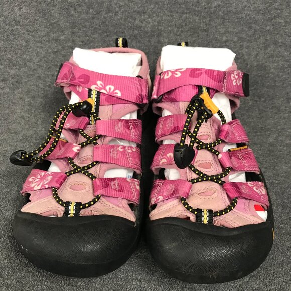 KEEN Newport H2 Kids 3 Pink Floral Waterproof Closed Toe Walking Hiking Sandals - Picture 3 of 8